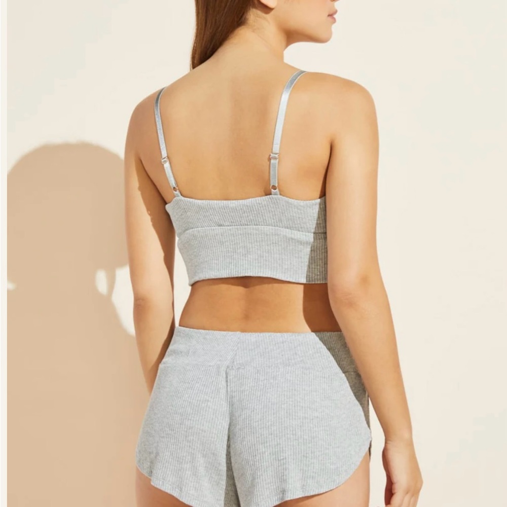 Gray Ribbed Women's Top - Picture 8 of 9
